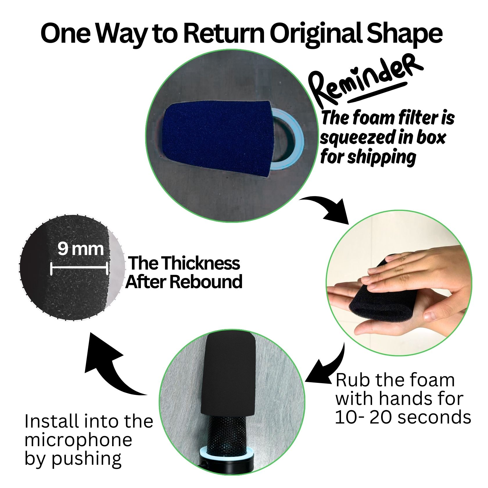 SM7B Filtr popowy robić mikrofonu Shure SM7B, MV7 Piankowa osłona przeciwwietrzna RK345 Osłona mikrofonu z pierścieniem ustalającym Różowy, żółty, zielony