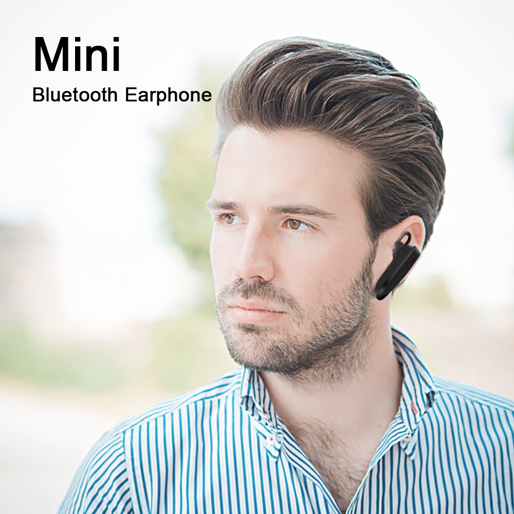 Auriculares inalámbricos con gancho para la oreja, audífonos manos libres con Bluetooth, sonido estéreo de graves, conducción segura, llamadas, música, D1