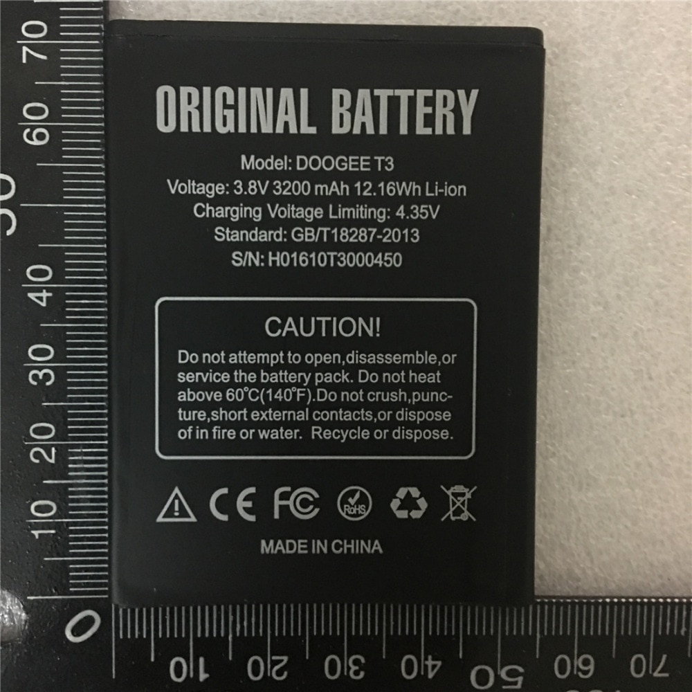 Doogee T3 Battery Large Capacity 3200mAh 100% Original Replacement accessory accumulators For Doogee T3 Cell Phone