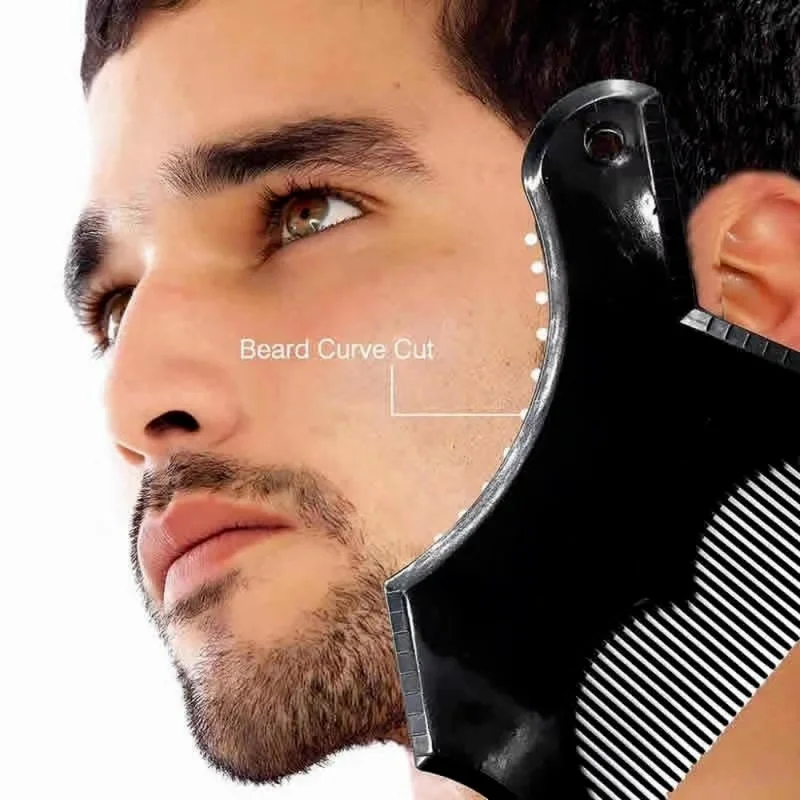 Men's Beard Shaping Tool Trimming Shaper Template Comb Styling Template Adjustable Beard Shaping & Styling Tool