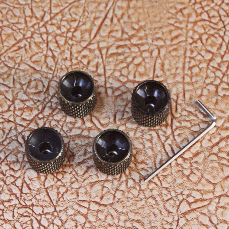 4 Stuks Metal Dome Tone Volume Knop Met Gat Voor Potentiometer Gitaar 24BD