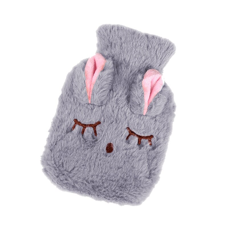 Hiver dames petit chauffe-main en peluche amovible et lavable bouillotte mignon forme animale sac à main bouillotte: Lavande