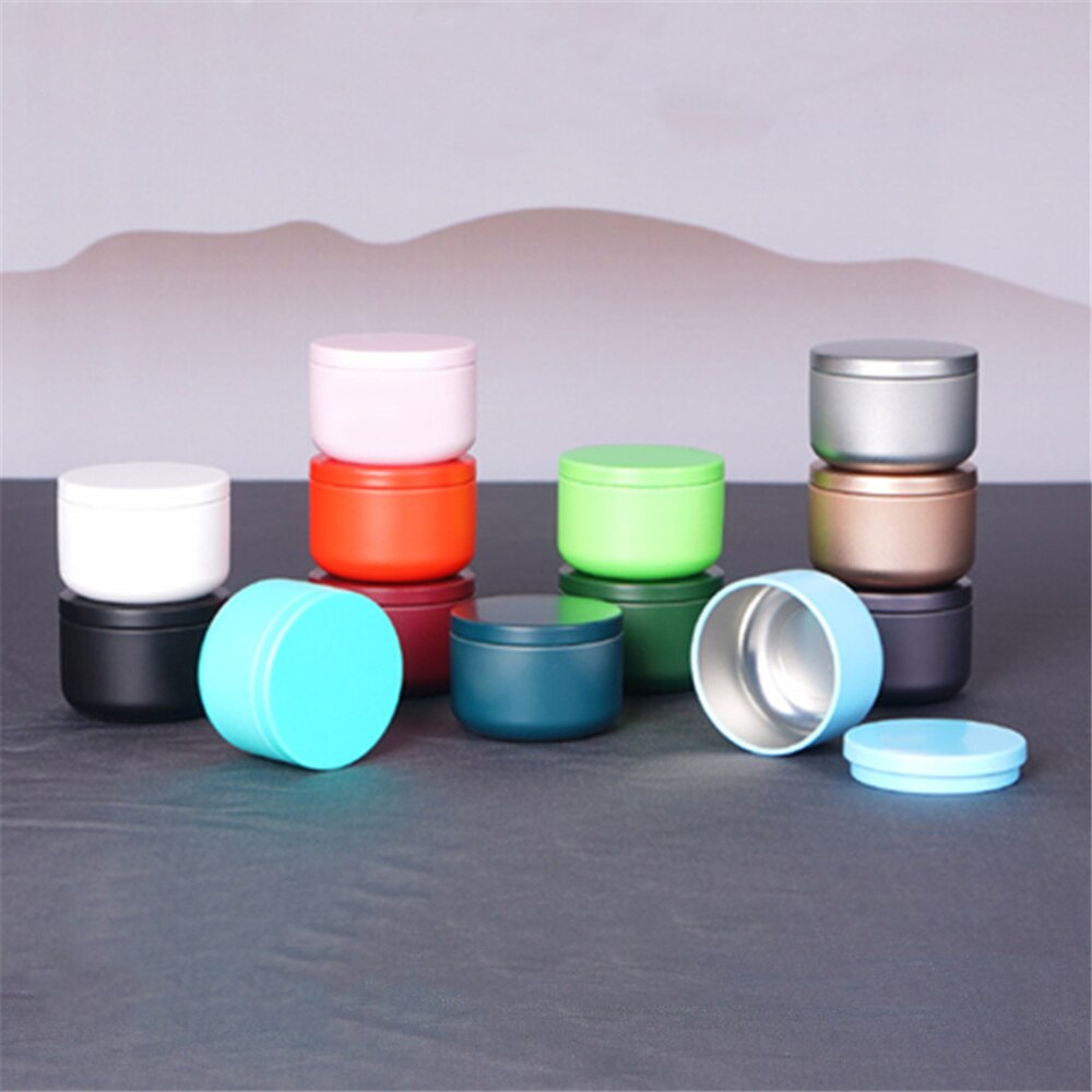 Mini Tin Storage Box Coffee Tea Caddy Round Sealed Tea Leaves Iron Packing Box Chinese Style Tinplate Collection Container Cans