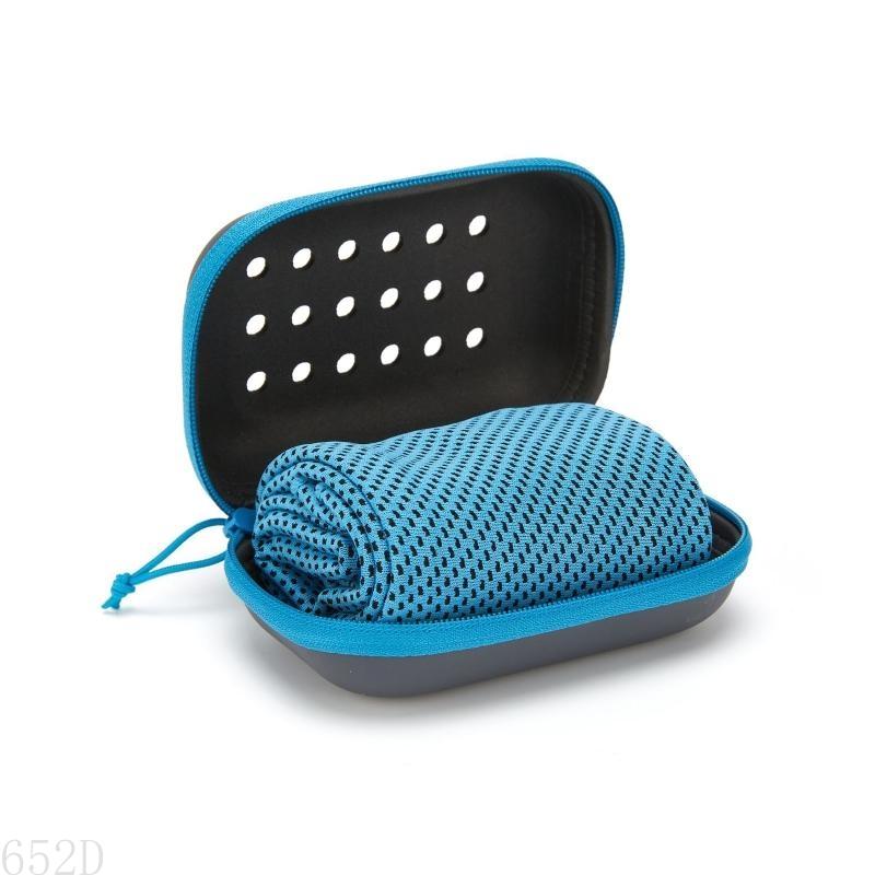 652D Zacht ademende koele handdoek Snelle droog koelhanddoek Sweat Absorptie handdoek: Blauw