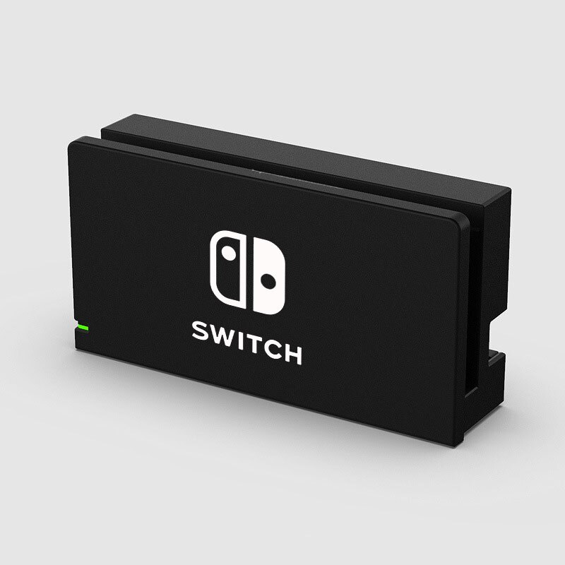 Dekorative Vorderen Platte Schutzhülle Für Nintendo Schalter TV Lade Dock Station Basis Süßigkeiten Farbe Ersatz Frontplatte Fall: Black Logo 2