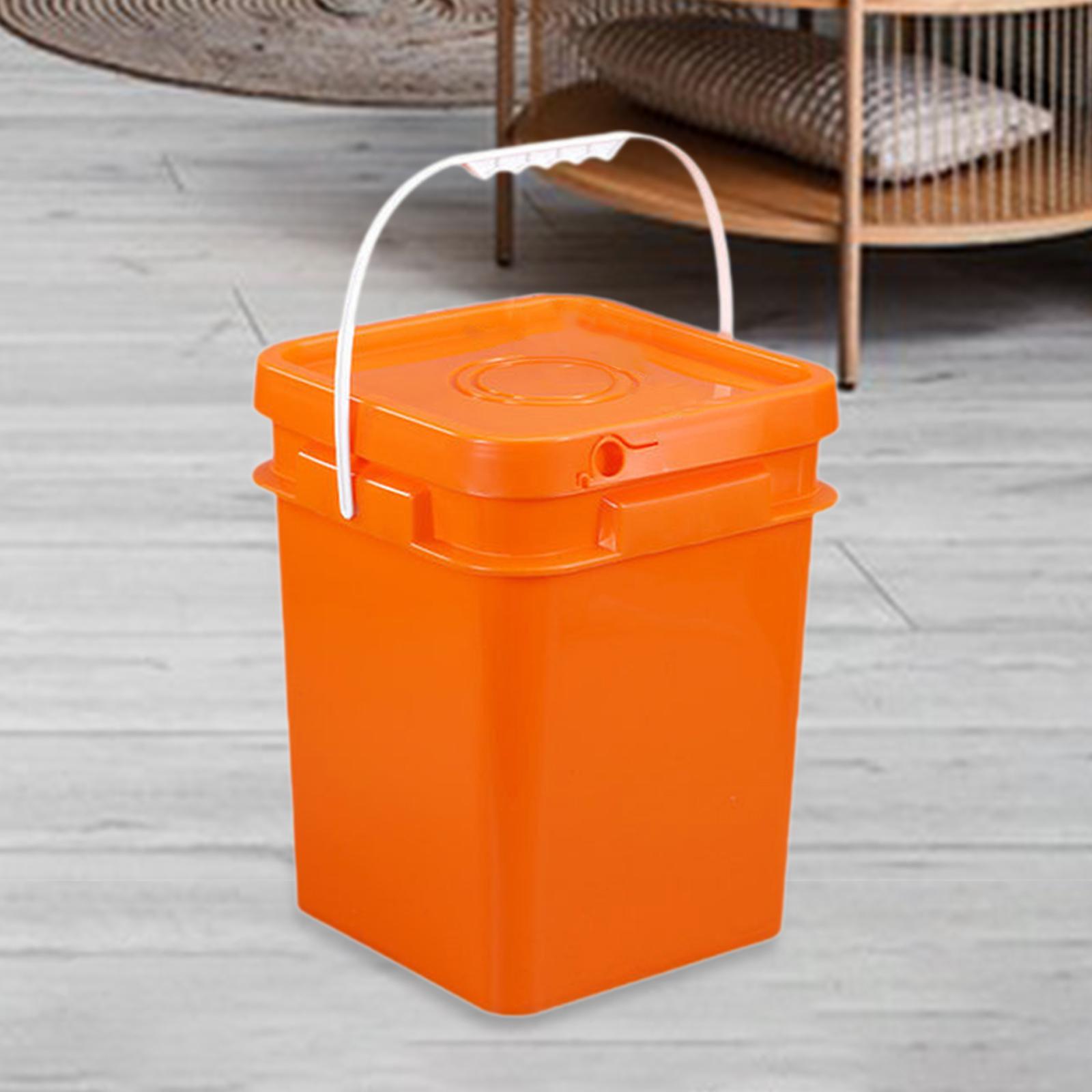 Vierkante emmerem met handvat en deksel Universele emmer voor buiten Autowassen Thuis Keuken Garage DIY-projecten Verfwater