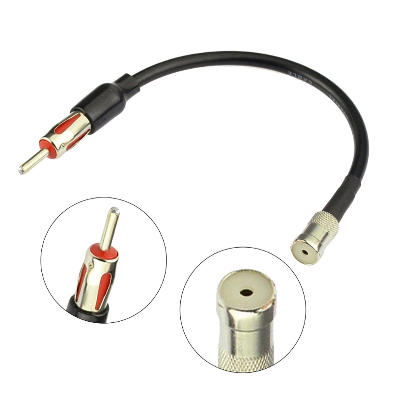 Adaptador antena Radio para coche, Cable DIN, antena FM convertidor estéreo para coche, unidad principal antena