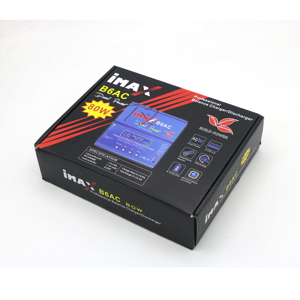 Imax B6 AC RC chargeur 80W B6AC 6A chargeur d'équilibre écran LCD numérique Li-ion LiFe Nimh Nicd PB Lipo déchargeur de batterie