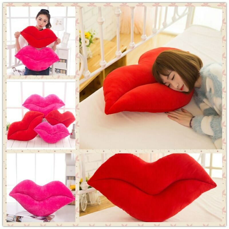 Faroot KISS Pink Red Lips Shape Cushion Home Decorative Throw Pillow Sofa Waist Cushion Home Textile Cushion 30cm