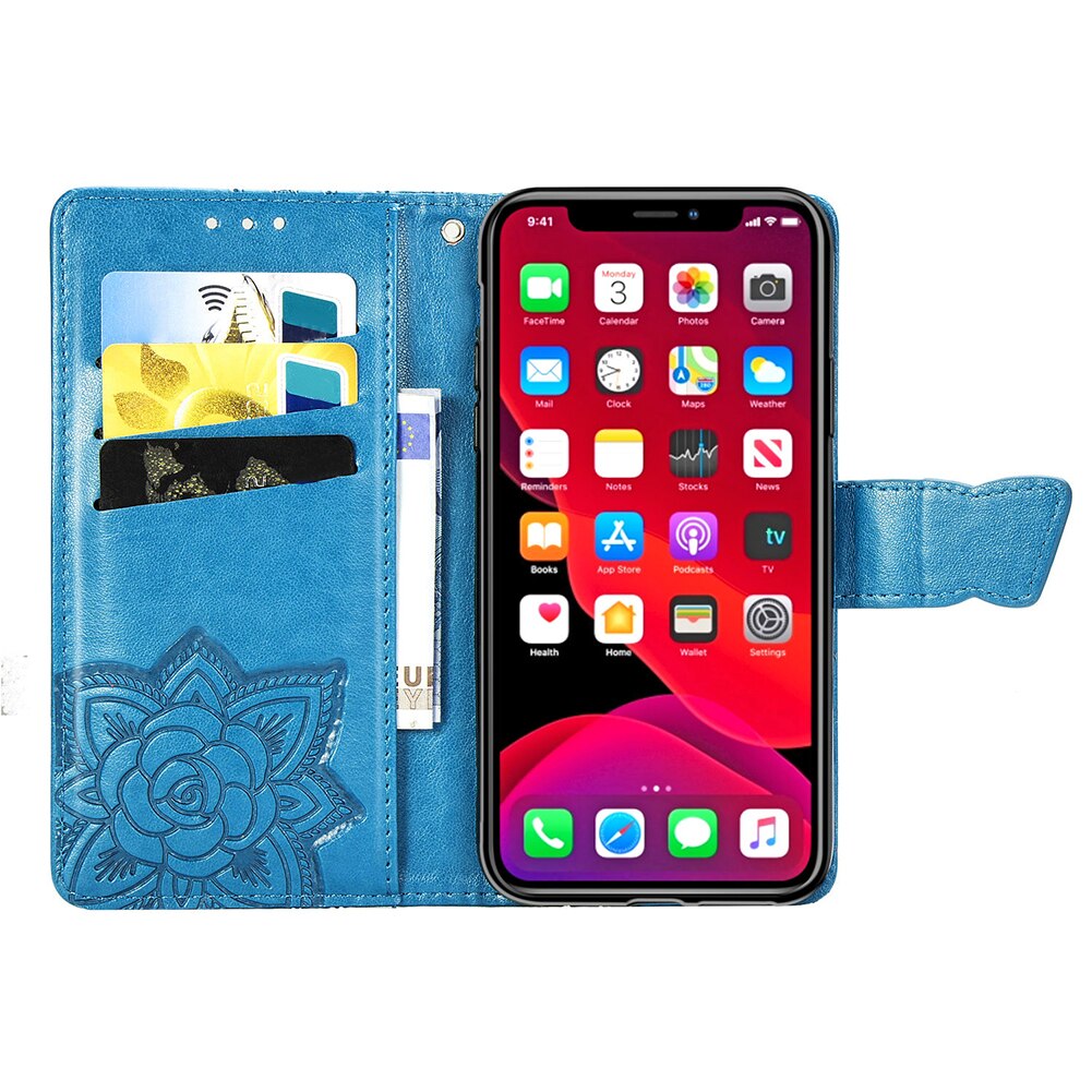 Flip Gleitschutz Flip Abdeckung Für iPhone11 Schutz Aufdruck Karte Abdeckung Handy Holster TPU + PU material + business