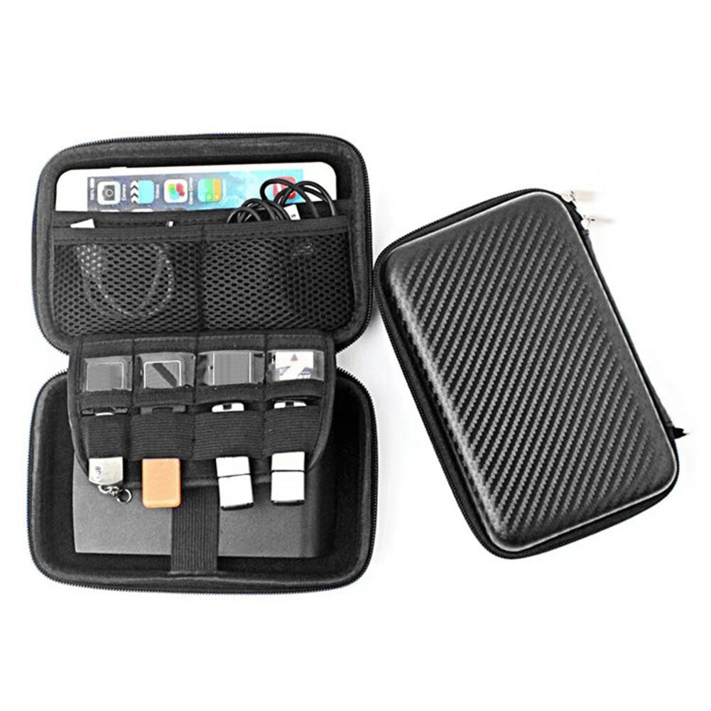 Waterdichte Eva Hard Carry Case Organizer Voor Hdd Enclusure Usb-kabel Game Card Outdoor Power Bank Organizer Bag Accessoires