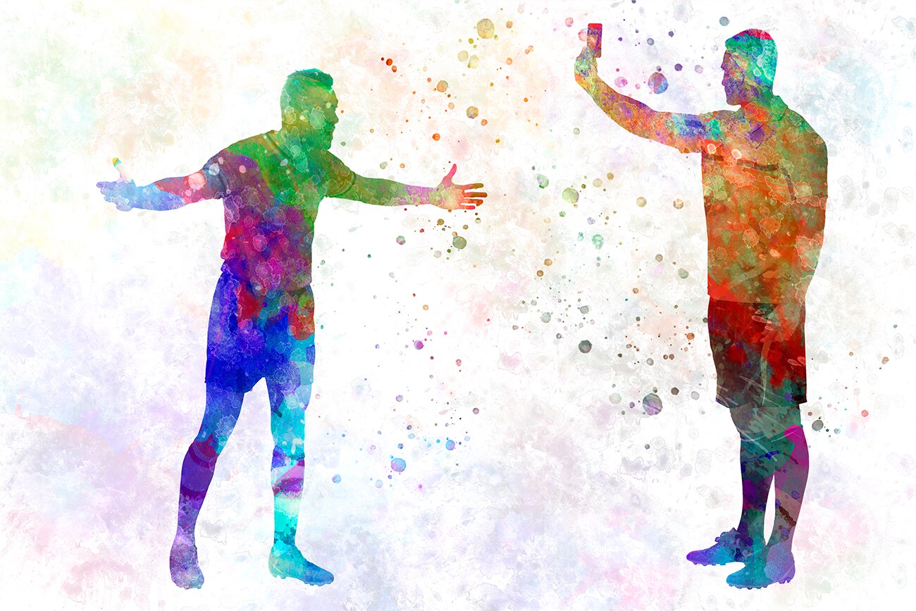 Voetbal Scheidsrechter Poster Sport Thuis Decorati... – Grandado, image size:1300x867