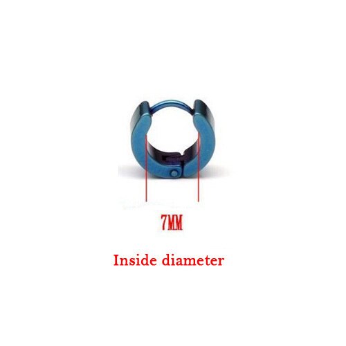 5 Colors for choice 4mm width Male titanium ear buckle earring: Inside diameter 7mm / white