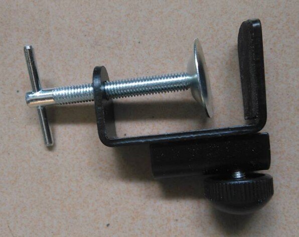 Cantilever Bracket Clamp Holder Metal Desk Lamp Clip Fittings Base Hose with 12MM Hole Diameter and Non-slip Mat for Mic Stand