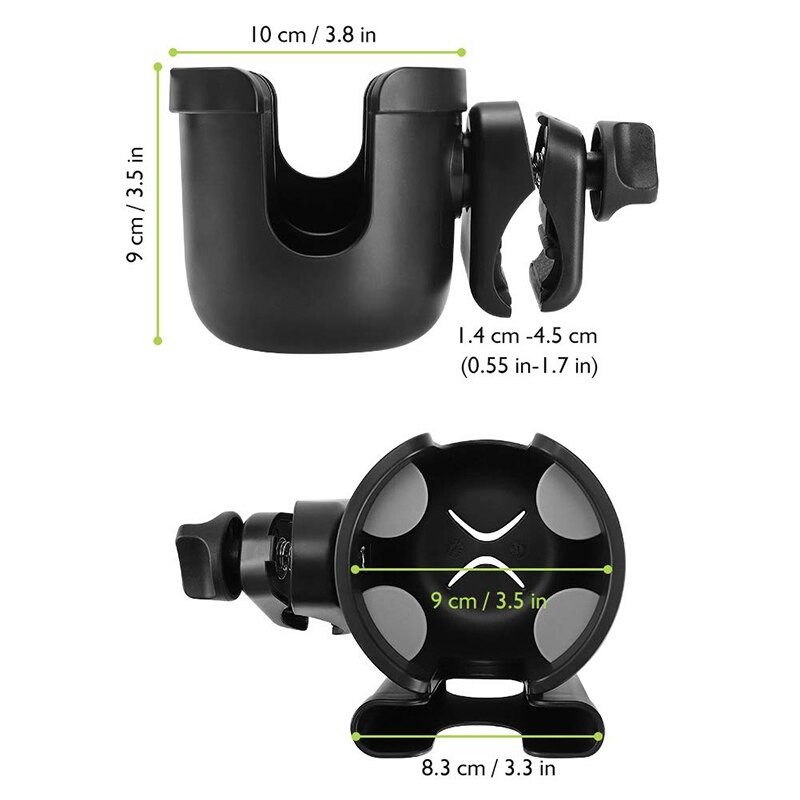 Portabebés 2 en 1 con soporte para teléfono y soporte Universal multifuncional con Soporte para vasos y portabotellas