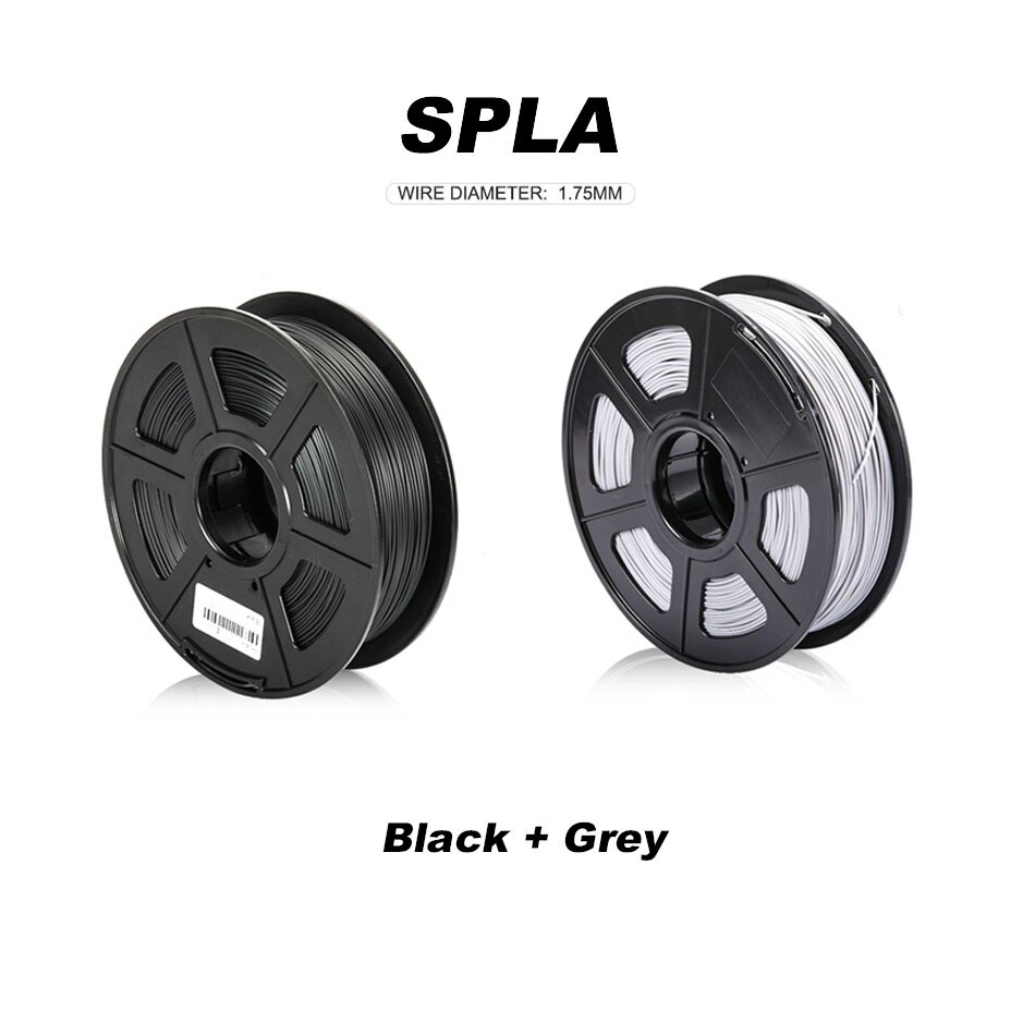 SUNLU 3D Printer Filament SPLA 1.75mm 1KG Colorful Plastic Printing Material 3 Colors White Black GREY