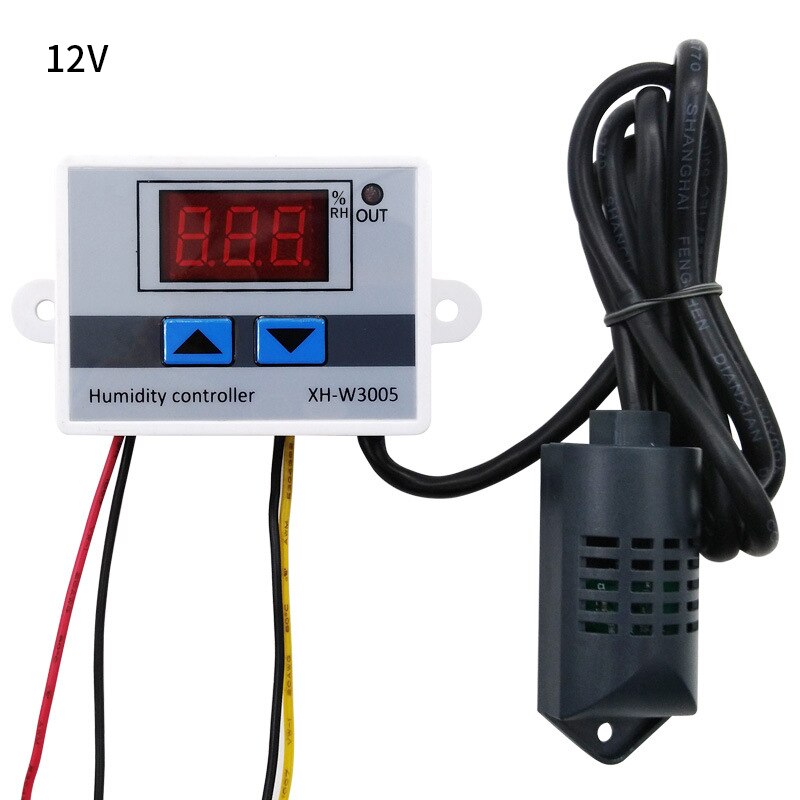 Temperature Controller Thermostat Humidistat with Sensor Temperature and humidity controller Digital Humidity Controller: 12V