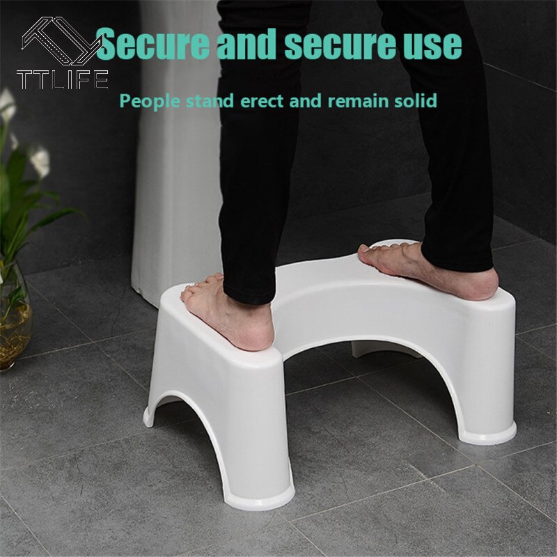 TTLIFE Home Squatting Stool Bathroom Squat Toilet Stool Compact Squatty Potty Stool Portable Step Seat for Home Bathroom Toilet