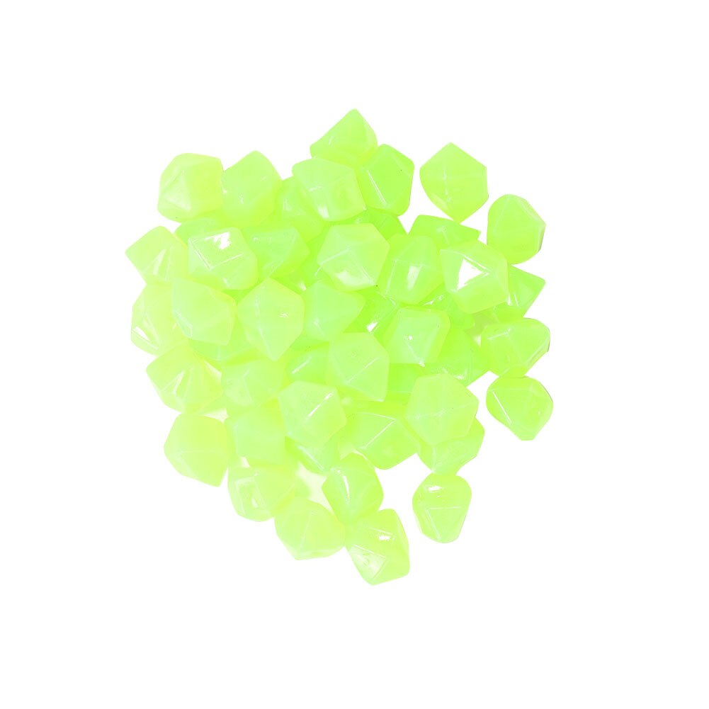 100Pcs Luminous Glowing Stones GloIin the Dark Garden Outdoor Aquarium Accessories for Fish Tank Decoration
