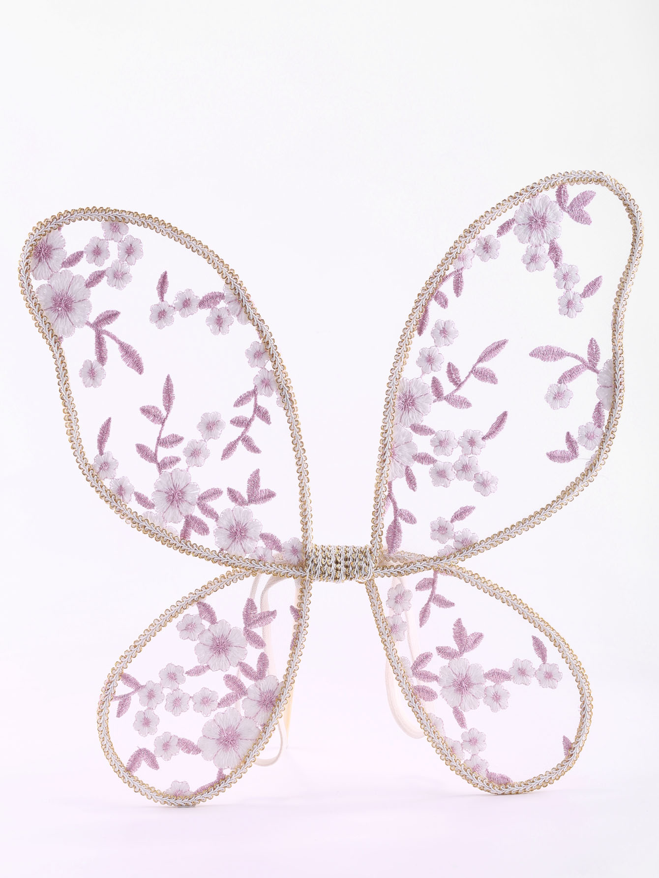 Baby Blumen Fee Flügel Spitze handgemachte Stickerei rosa Blume Schmetterling Flügel für Party Cosplay