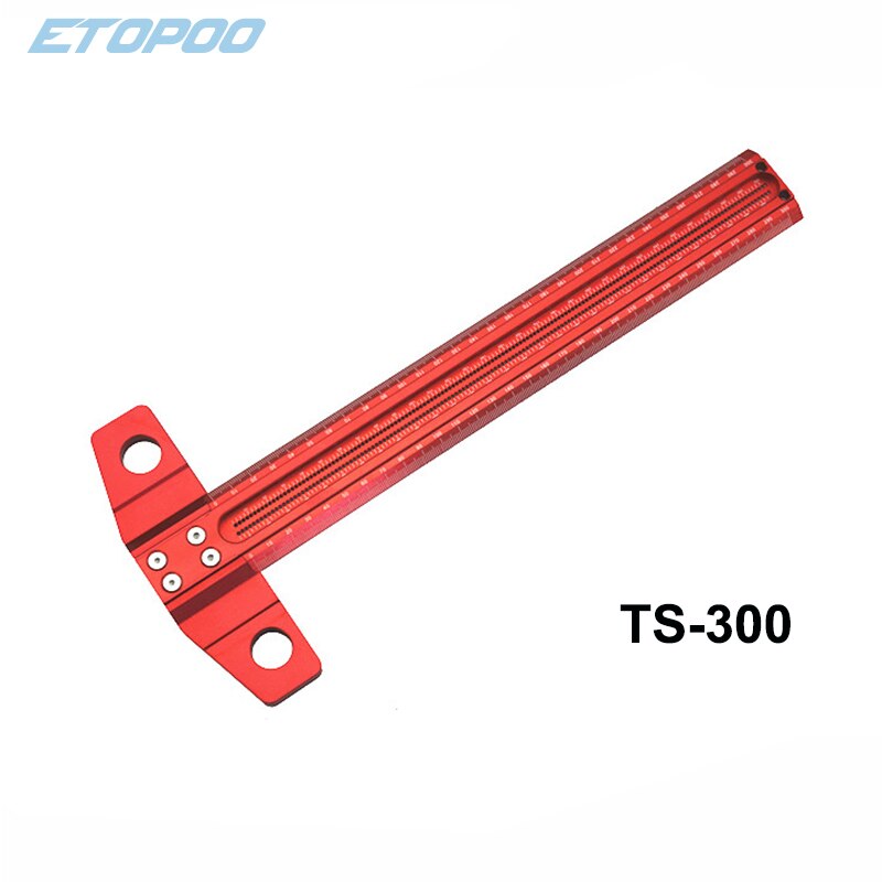 Regla de trazado tipo T para carpintería, regla de aleación de aluminio, calibre de marcado de dibujo de línea, herramientas de medición DIY, 60-600mm: TS-300 updated