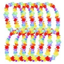 5 stk hawaii fest leis blomsterkrans guirlande hawaiiansk halskæde hawai blomster bondehus festindretning forsyninger guirlande dekoration