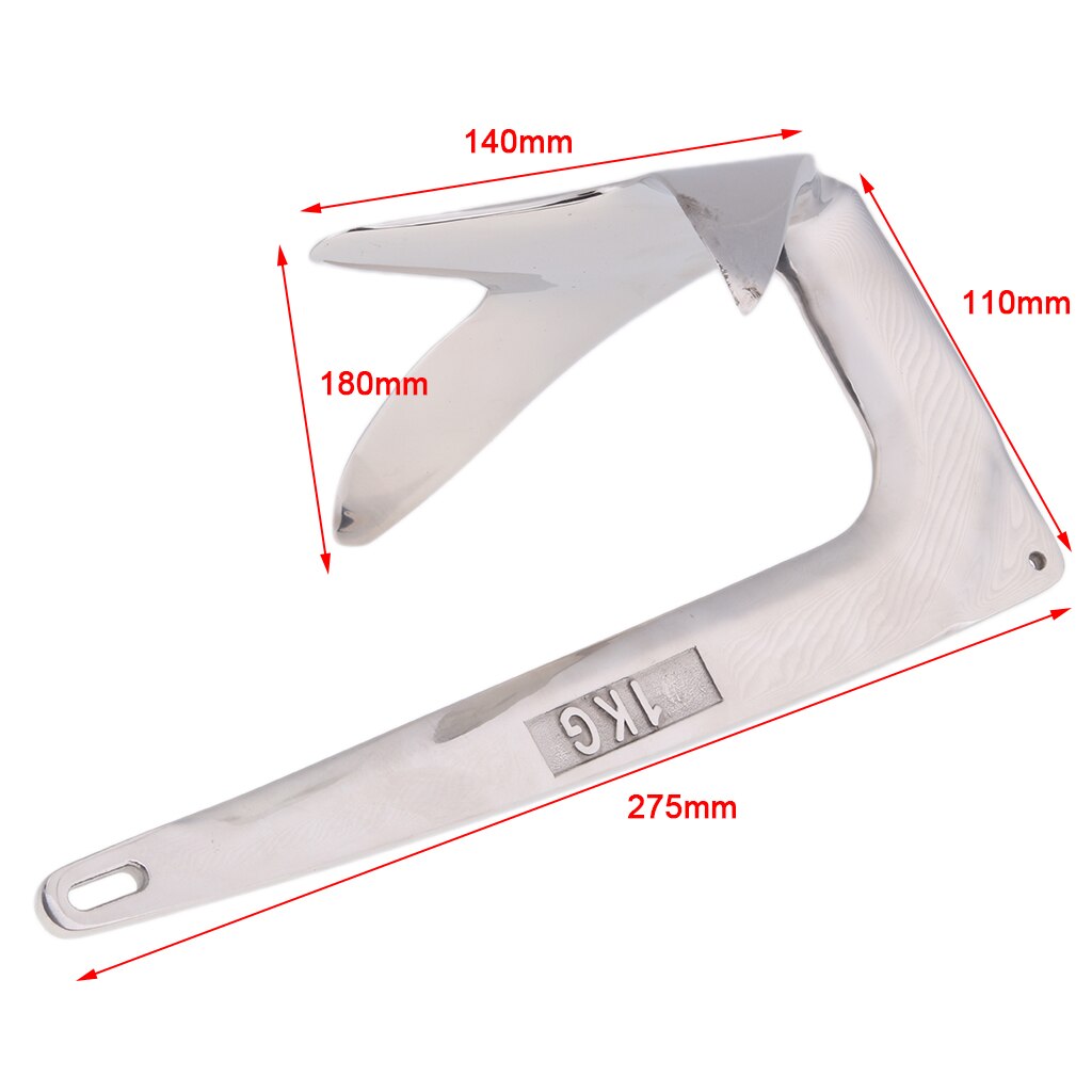 Stainless Steel Bruce/Claw Style Marine Boat Anchor Sailing Hardware , 1kg / 2.2lb Anchor