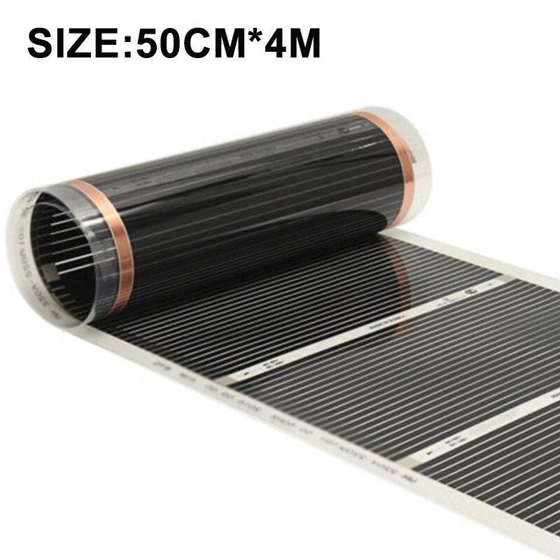 50cm*4m Electric Heating Film Infrared Underfloor Foil Warming Mat 220V 220W Floor Heating Systems & Parts Living Room Warm Mat: Default Title
