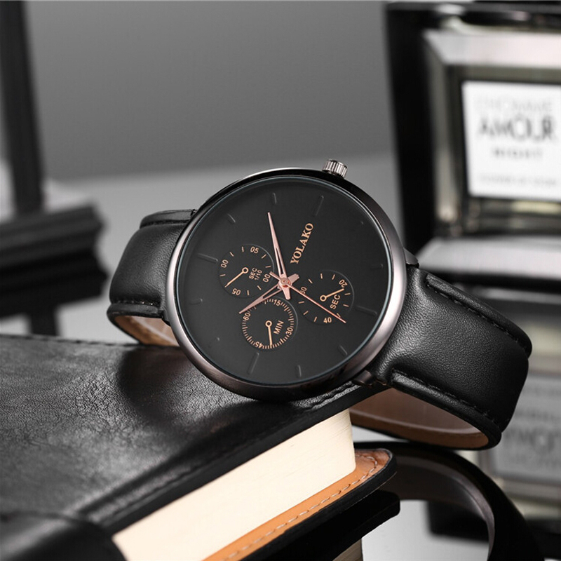 Mode Mannen Zakelijke Ronde Polshorloge Luxe Analoge Business Mannen Horloges Casual Simple Heren Horloge Orologio Uomo