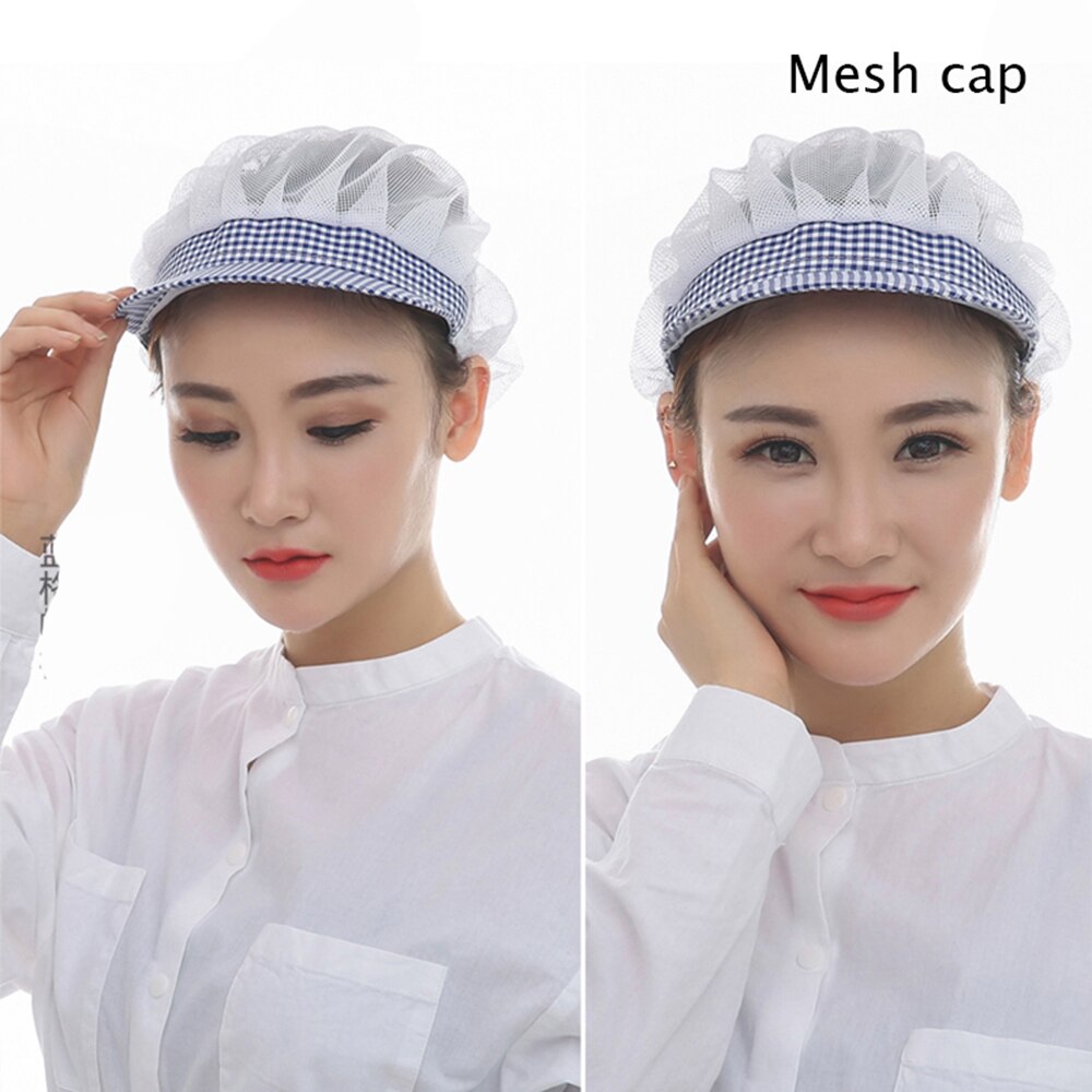 Food caps Adjustable net caps breathable sanitary dust cap men and women workshop canteen hat chef hat breathable mesh: Photo9
