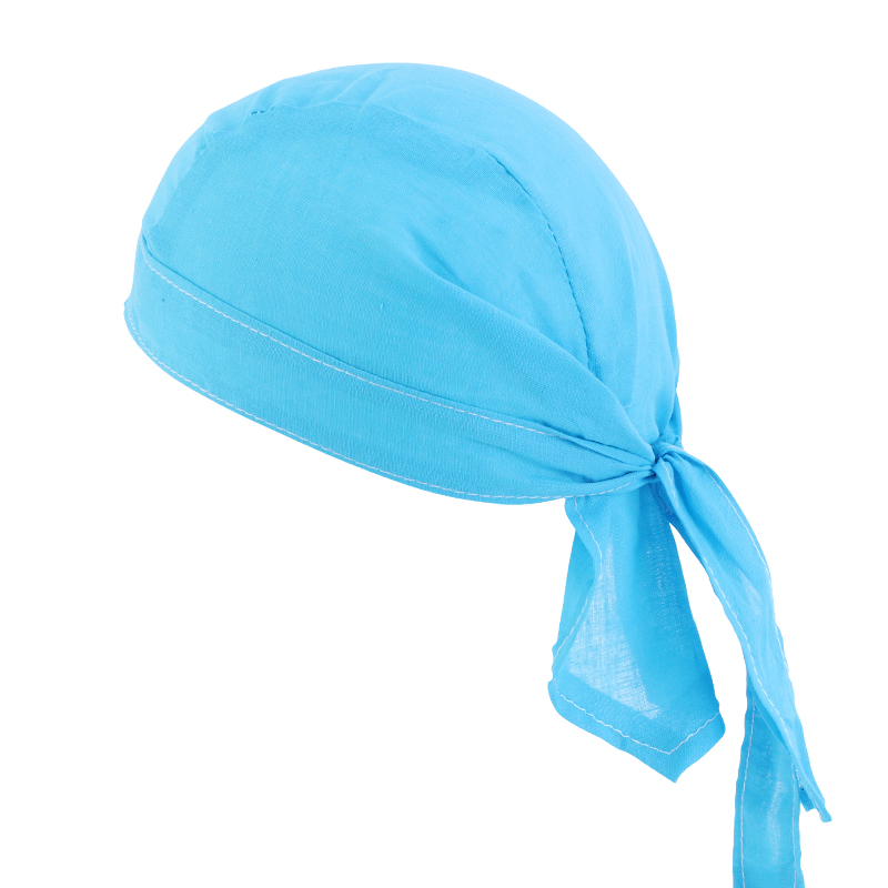 Unisex algodón Durag hombres mujeres transpirable Bandana sombrero doo du trapo diadema sombrero de pirata gorra de quimio accesorios para el cabello de Color sólido: Verde claro