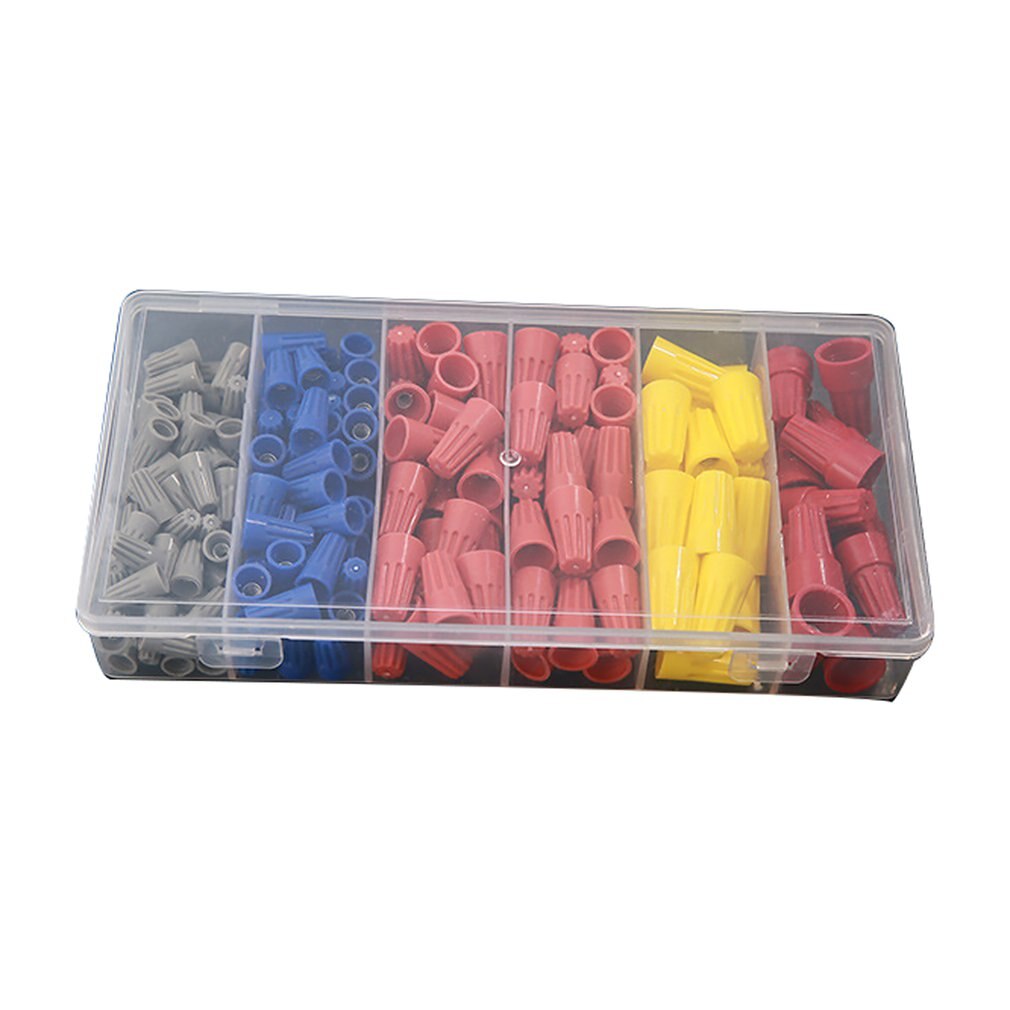 158 Stks/doos Plastic Twist Moer Cover Set Elektrische Draad Connectors Quick Geïsoleerde Schroef Terminal Cap Voorjaar Insert Assortimenten