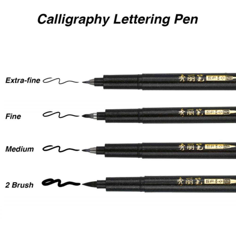 Calligraphy Pen Hand Lettering Pens Brush Lettering Pens Markers for Writing DrawingBlack Ink Pens Art Marker