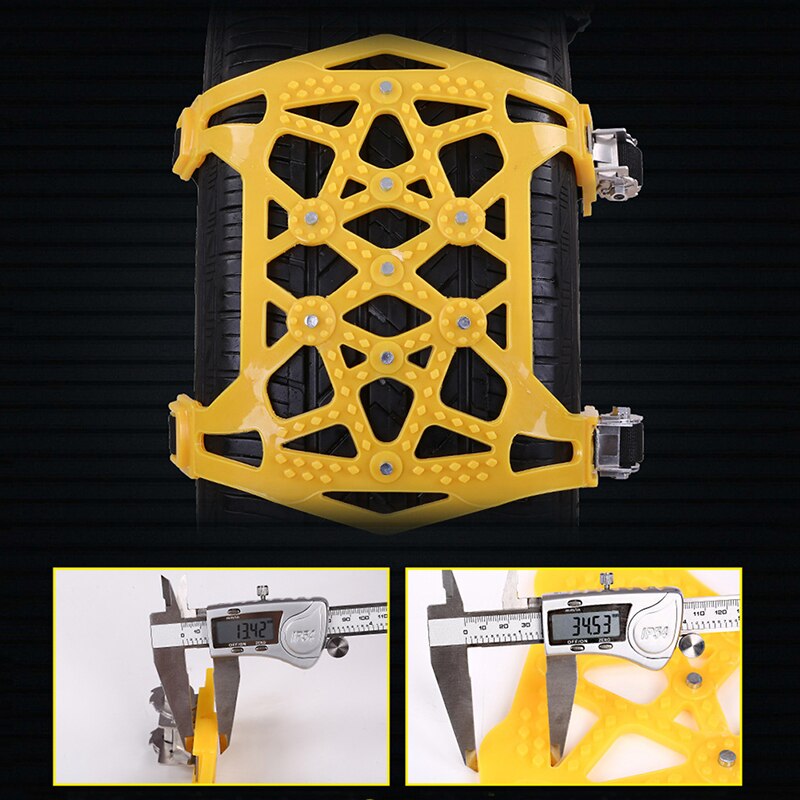 Cadenas de nieve universales para coche, accesorio de seguridad para neumáticos, antideslizante, doble broche, de TPU, 4/1 unidades