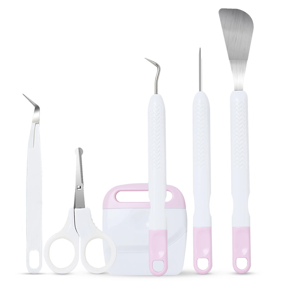 6pcs Cricut Maker Weeding Tools for Vinyl Cricut Maker Accessories Precision Craft Vinyl Tools Kit for silhouette/siser/oracal: Pink