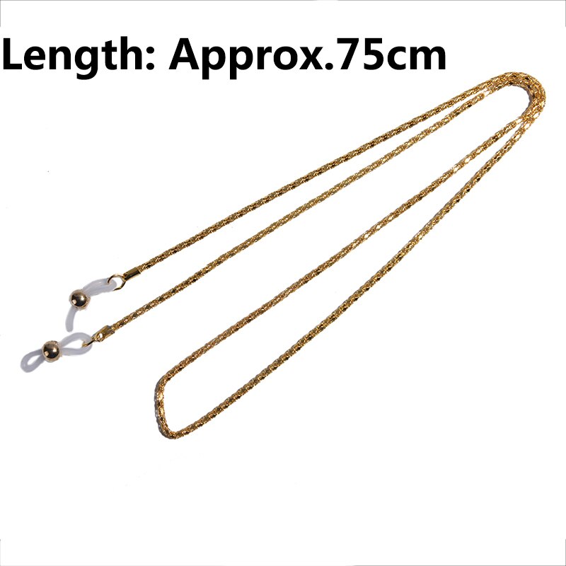 Metal Glass Chains Eyewears Sunglasses 62cm Reading Glasses Chain Cord Holder Neck Strap Rope Women's Eyewear Accessories: 5