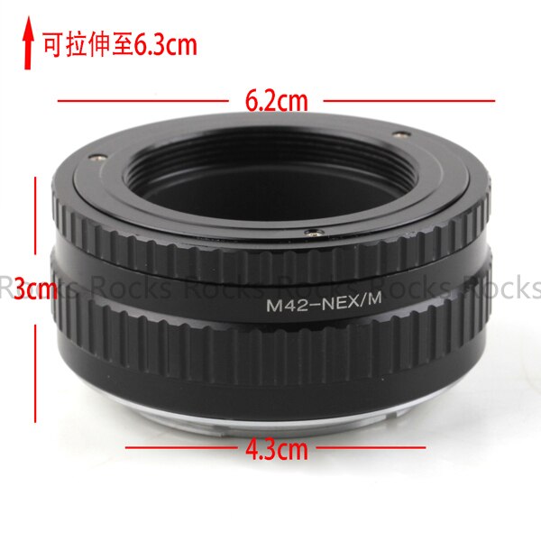 Pixco M42-NEX Focusing Macro Tube Helicoid Lens Adapter Ring Suit For M42 screw to Sony NEX 5T 3N 6 5R F3 7 VG900 VG30 EA50