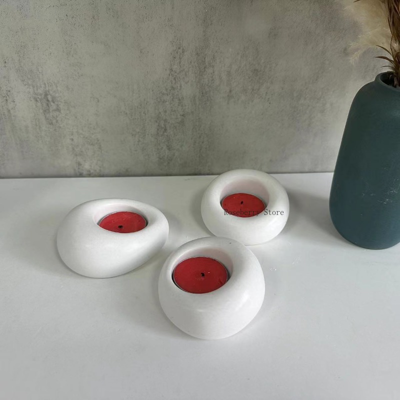 Unregelmäßige blasiert Kerzenhalter Silikon bilden DIY Beton Kreis Kerzenhalter Gips Harz Gussformen Wohnkultur