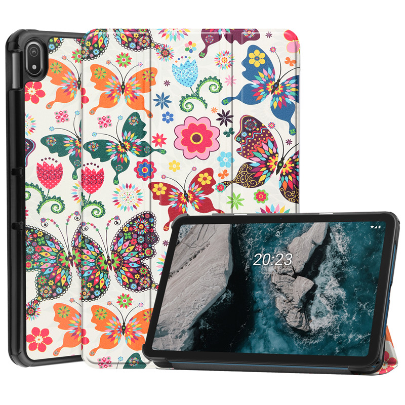 For Tablet Nokia T20 T 20 Case PU Leather Tri-Folding Stand Magnetic Protective Cover for Funda Nokia T20 Tablet Kids: HD