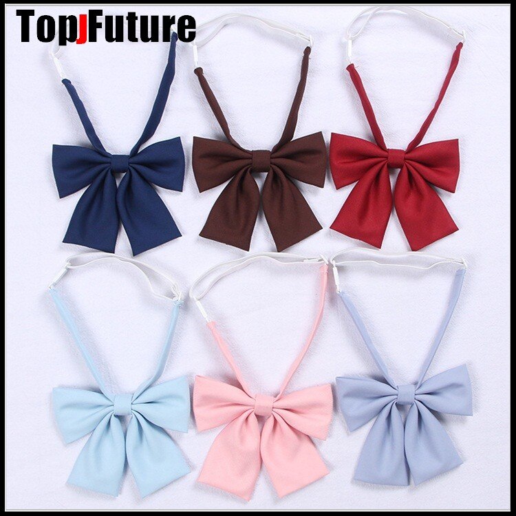 Japanese School JK Uniform Bow Tie For Girls Butterfly Cravat Solid Color School Sailor Suit Uniform Accessories Flowers Tie