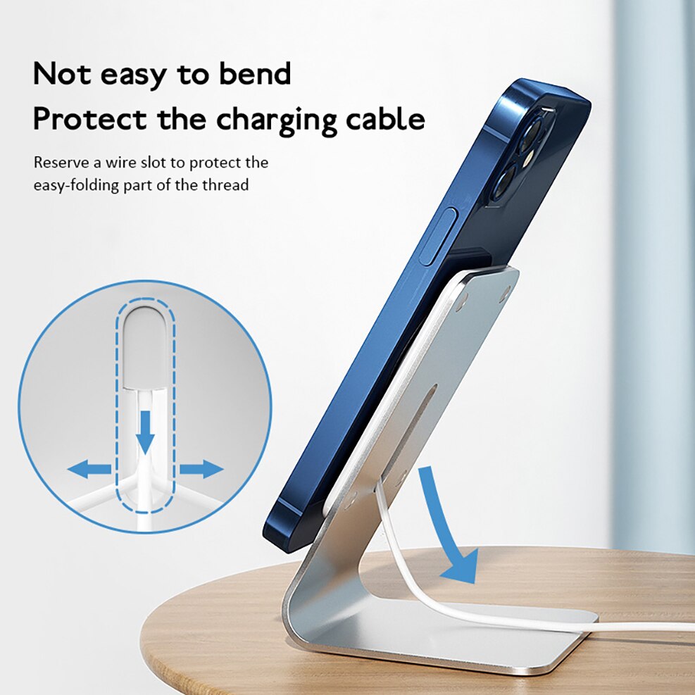 For Magsafe Qi Wireless Charger Bracket Phone Desktop Stand Holder For IPhone 12 Pro Max 12Mini Magnetic Wireless Charging