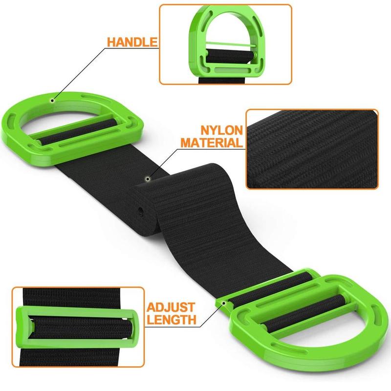 1pc Moving Artifact Portable Moving Belt Adjustable For Furniture Straps Straps Boxes Mattress Lifting Moving Green M5I0