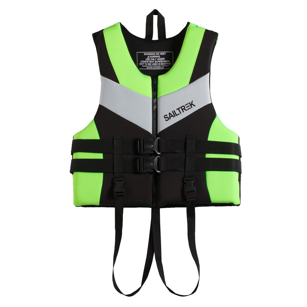 Neoprene Fishing Life Jacket Watersports Kayaking Boating Drifting Safety Life Vest Blue life jackets for adult: Green / XXL