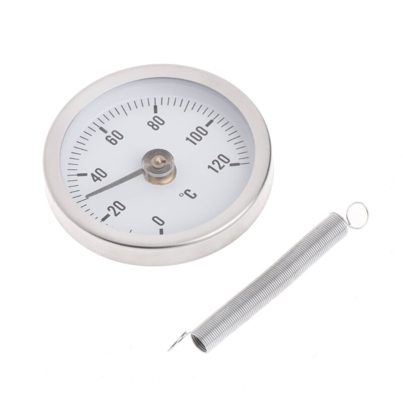 Pijp clip-on wijzerplaat thermometer temperatuur bimetaal temperatuurmeter & veer 63mm 120 ℃  y5ld