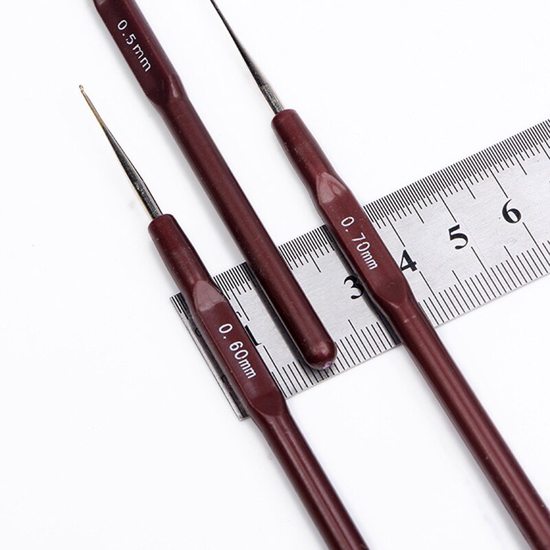 4 Pcs/Lot Dreadlock Crochet Needles Crochet Hook Lock Micro Hair Bearded Needle Making Knitting Interlock