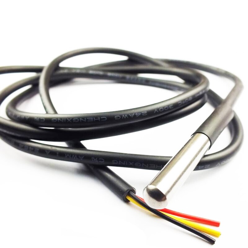 Sonde de température étanche pour Arduino, 100CM 200CM 300CM, emballage en acier inoxydable DS1820, DS18B20, capteur de température 18B20