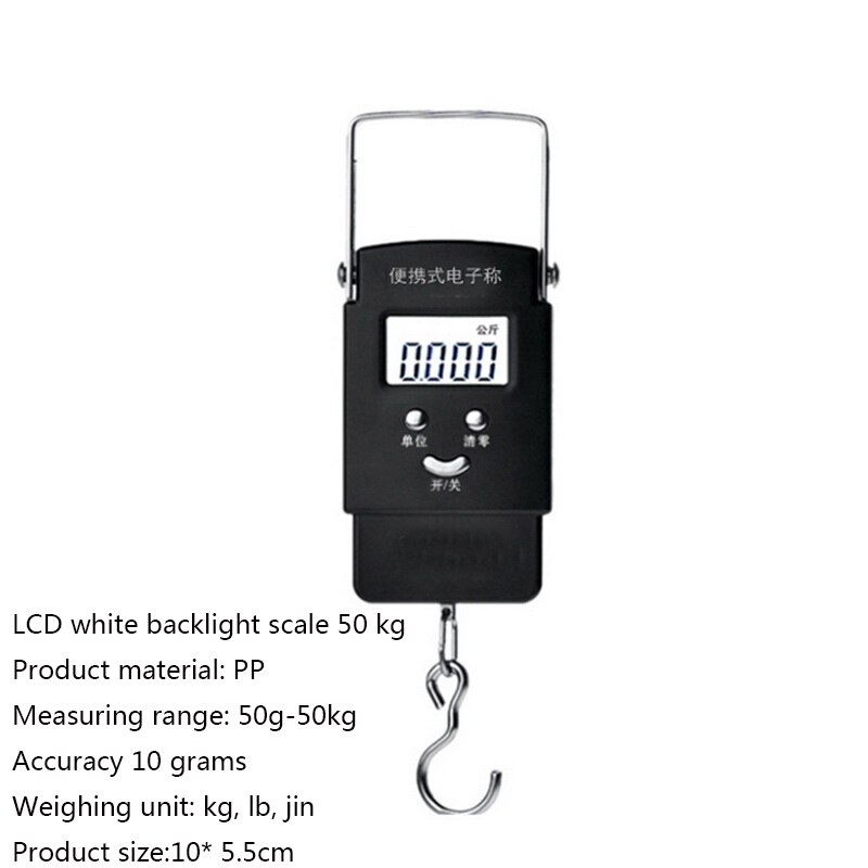 40kg/100g LCD Digital Electronic Scale Luggage Scale Portable Travel Suitcase Bag Hanging Scale Weight Balance Handheld