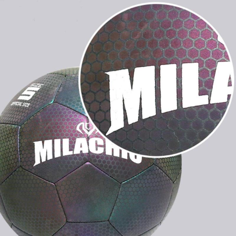 Balón de fútbol luminoso reflectante para niños, juego de adiestramiento al aire libre, luminiscente, inflable