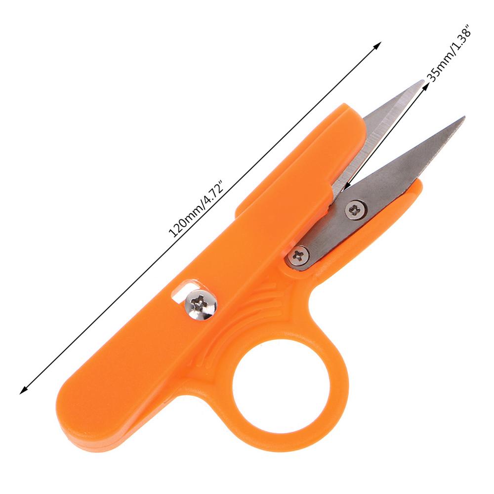 Household Sewing Matching Thread Cutting Scissors Cross Sewing Fishing Line Scissors Special U-shaped Plastic Handle Hand Tool