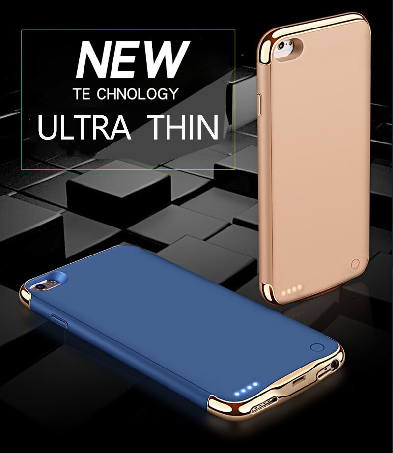3500/4000mAh External Backup Battery Charger Case For iPhone 6 s 6s 7 8 Power Bank Charging Case Cover For iPhone 6 6s 7 8 plus